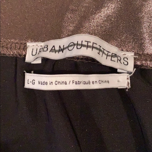 Urban Outfitters Metallic Gunmetal/Bronze Strapless Jumpsuit - Picture 10 of 13